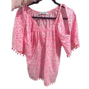 Pink Floral Swim Coverup